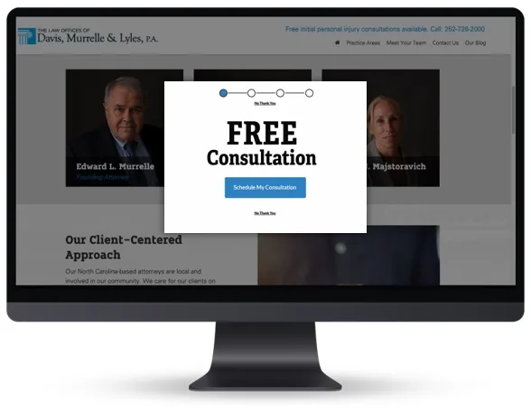 Lead Science behavioral targeting system - exit intent pop up with custom messaging