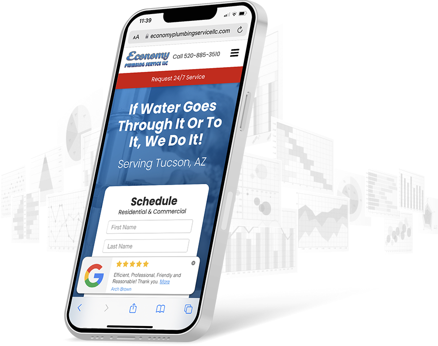 Economy Plumbing, mobile website example