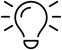 Simple Icon of a lightbulb represents our willingness to be different to be the best, even when it’s unpopular.