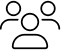 Simple Icon of a group of customers represents our commitment to the customer experience.