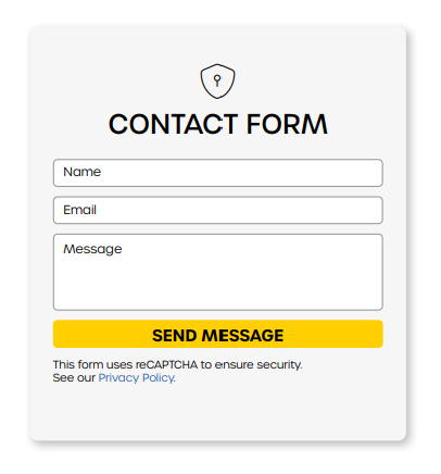 A Law Firm's clean, branded Contact Form shows to quickly build data privacy trust with prospective clients.