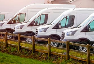 A fleet of box trucks