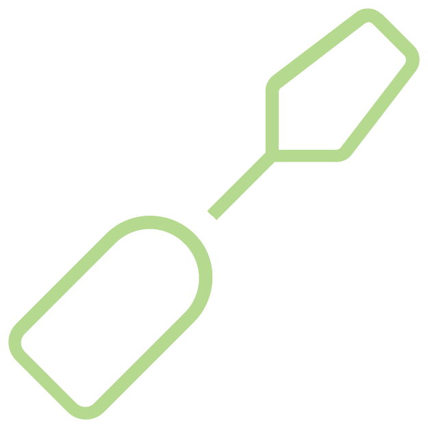 A simple icon of a screwdriver to represent home services