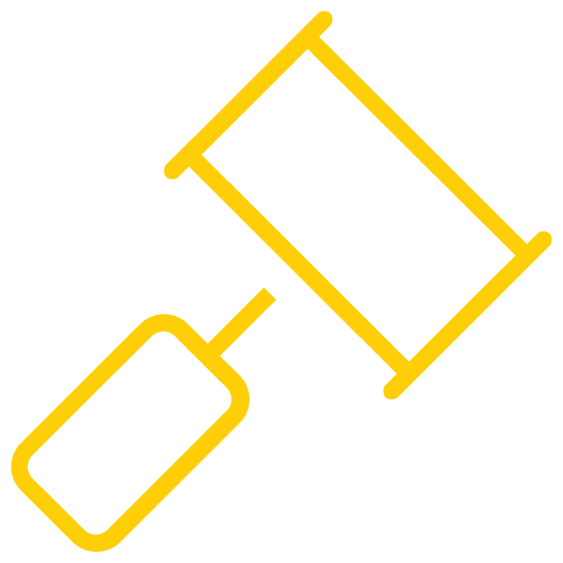 A simple icon of a gavel to represent law offices