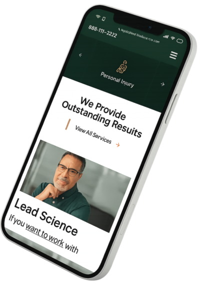 Examples of Lead Science Websites on a smartphone