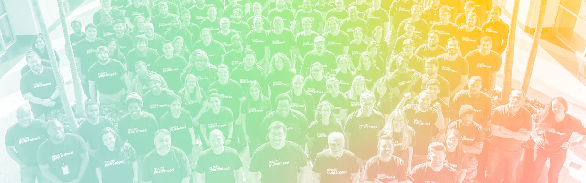 Aerial photo of the over 200 person Lead Science team here to support and grow your business