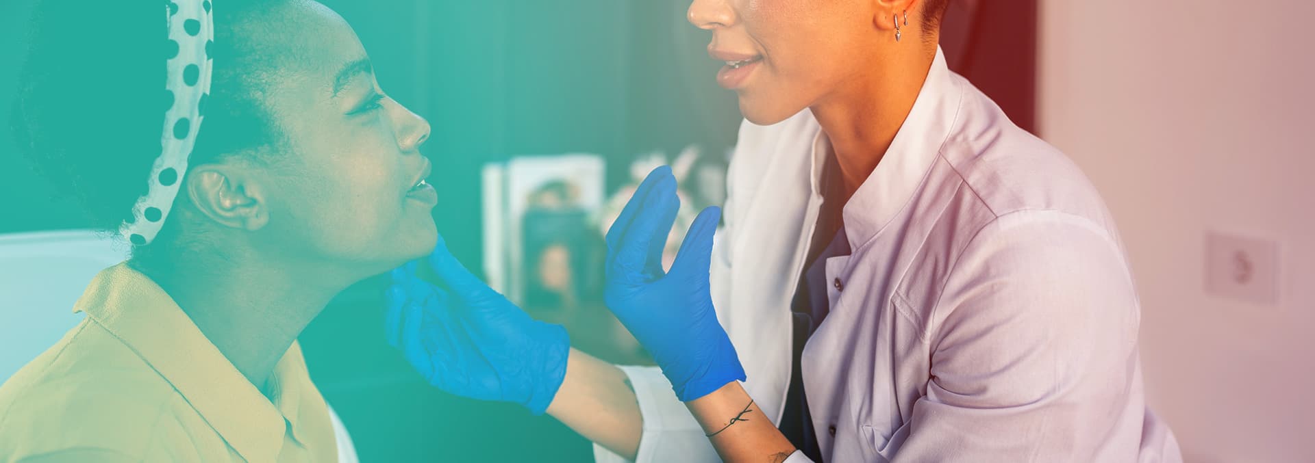 A smiling MedTech works with a MedSpa client